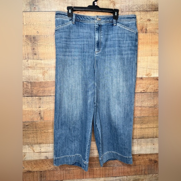Talbots Women’s Cropped Jeans Wide Leg 16 plus 90s Vibes - Picture 1 of 7